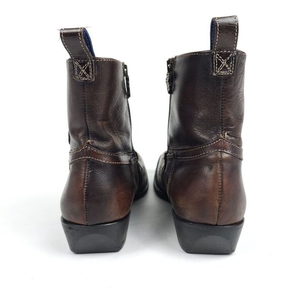 Mark Nason LIMITED EDITION Rock Lives Dragon Embroidered Brown Leather Boots 10 - Picture 6 of 13